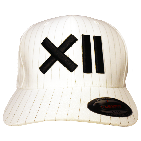Baseball Cap - White/Black Pinstripe