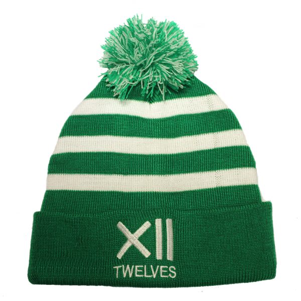 Bobble Hat - Green/White