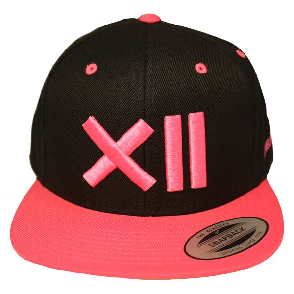Snapback Baseball Cap - Black/Hotpink