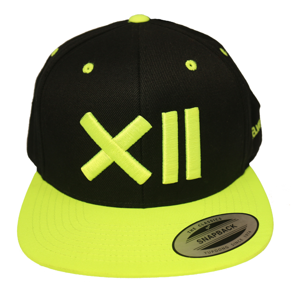 Snapback Baseball Cap - Black/Neon Yellow