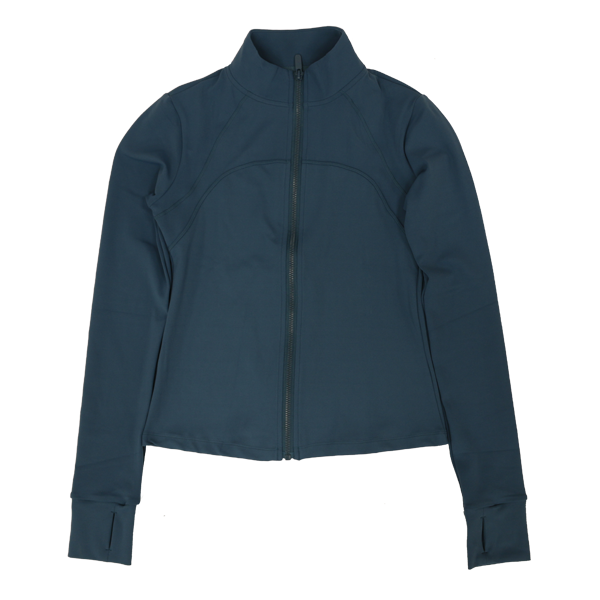 Twelves Yoga Full-Zipper Top - Blue