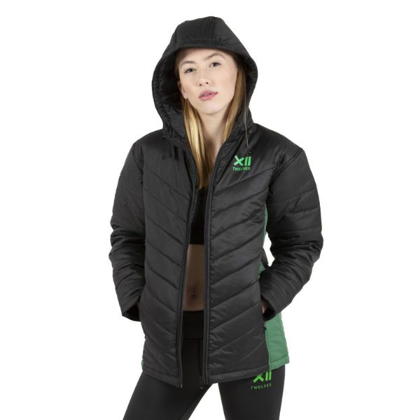 Twelves Winter Puff Jacket – Black & Green