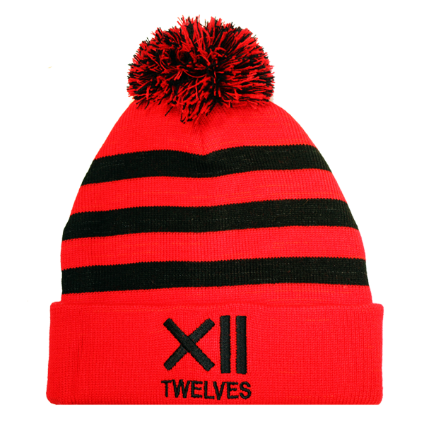 Bobble Hat - Red/Black