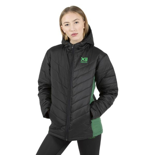 Twelves Winter Puff Jacket – Black & Green